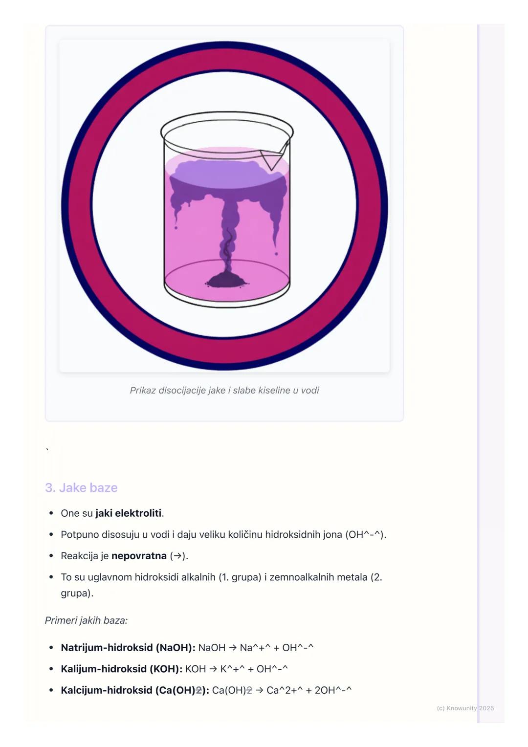 # Jačina kiselina i baza

Uvod u jačinu kiselina i baza

Nisu sve kiseline i baze iste. Na primer, hlorovodonična kiselina (HCI) u želucu
je