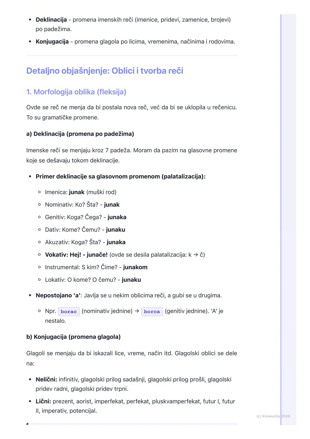 # Morfologija (Oblici reči i
Tvorba reči)

Uvod u morfologiju

Morfologija je deo gramatike koji proučava oblike reči i procese njihove
tvor