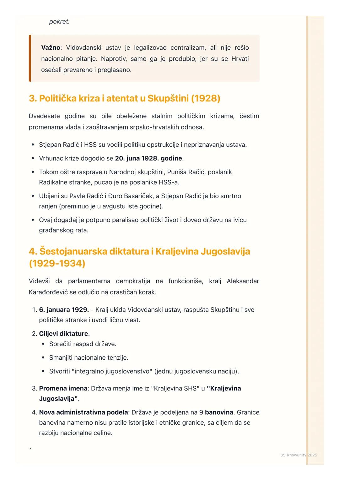 # Unutrašnja politika i
nacionalno pitanje

Uvod u unutrašnju politiku Kraljevine
Jugoslavije

Nakon Prvog svetskog rata, stvorena je Kralje