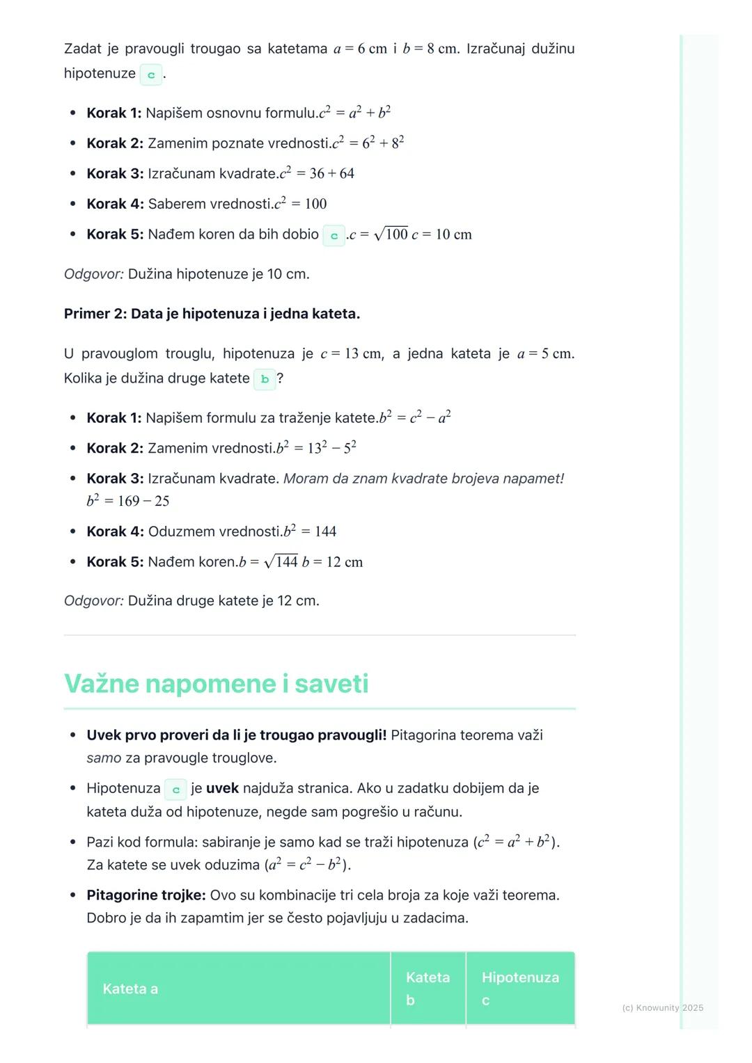 # Pojam i dokaz Pitagorine
teoreme

## Osnovni pojam Pitagorine teoreme

Pitagorina teorema je jedna od najvažnijih teorema u matematici. Po
