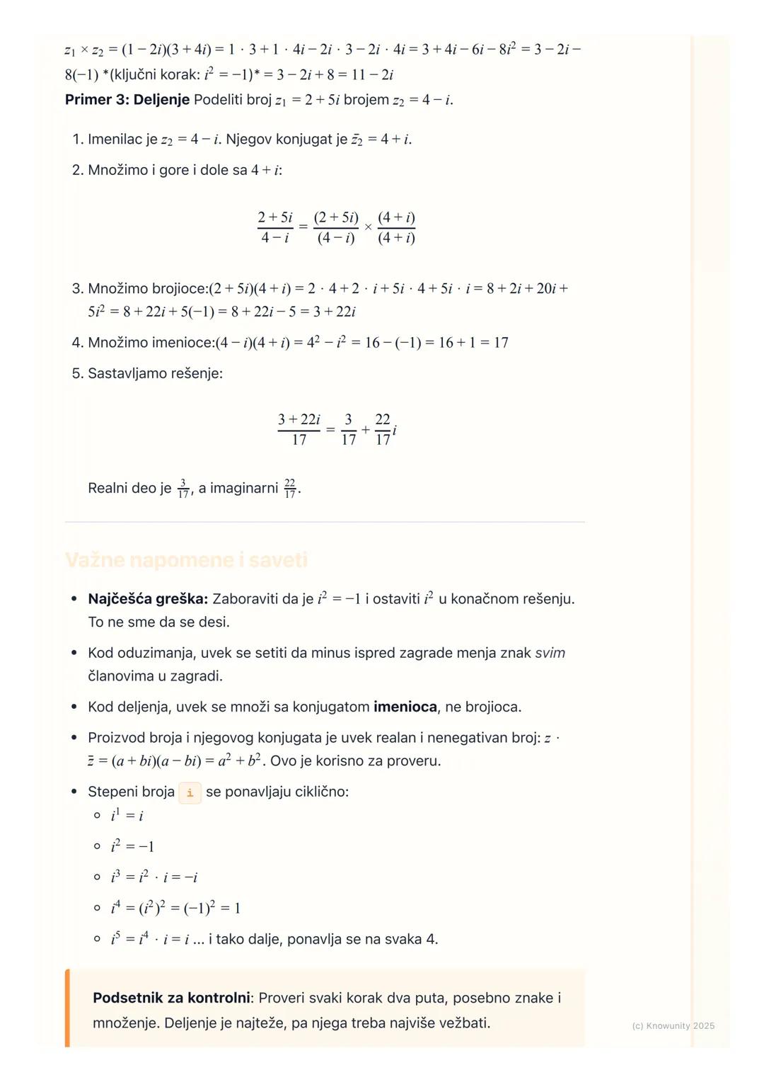 # Operacije sa kompleksnim
brojevima

Uvod u operacije sa kompleksnim brojevima

Kao i sa realnim brojevima, sa kompleksnim brojevima takođe