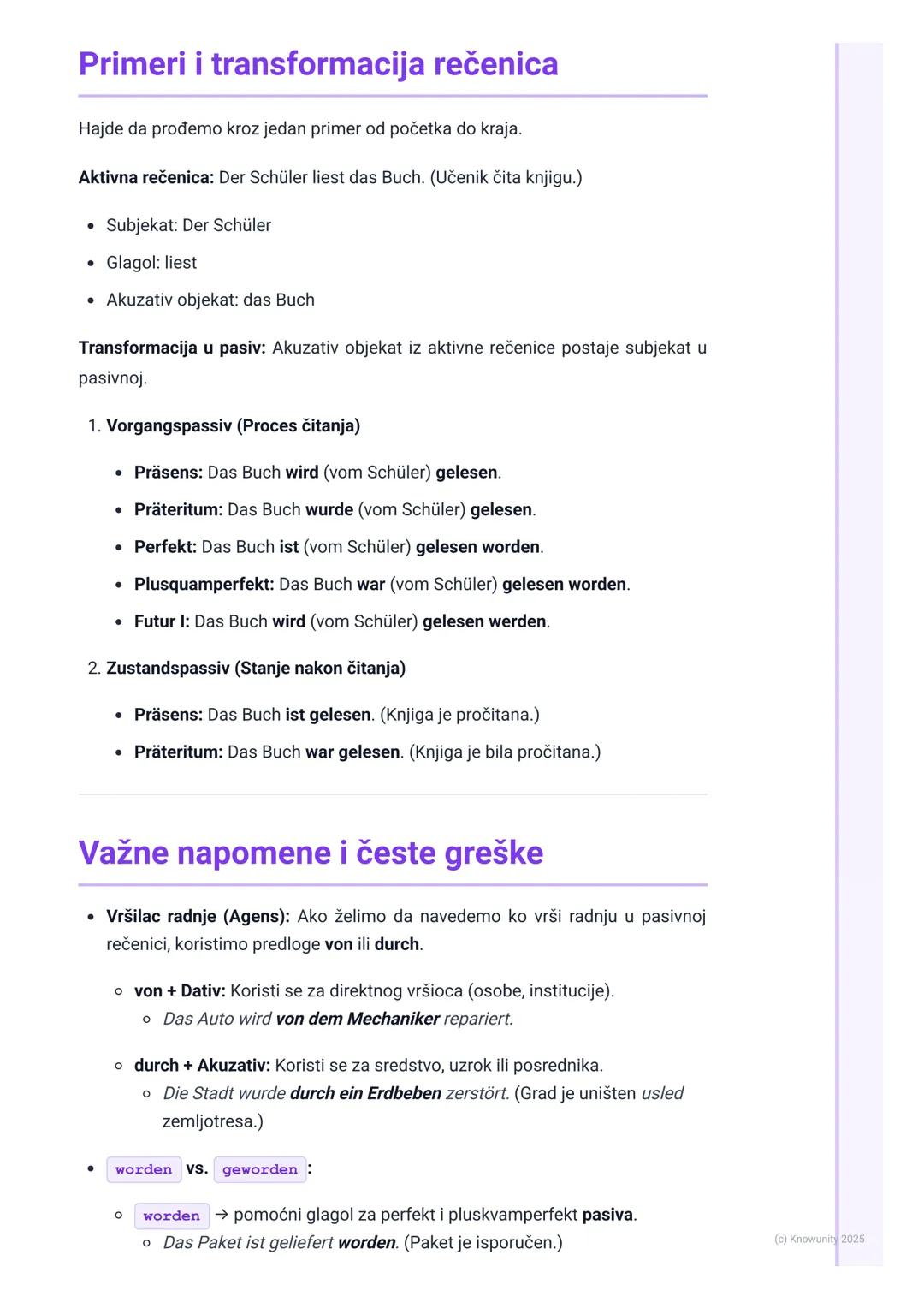 # Pasiv (Sve vrste i vremena)

Uvod i pregled pasiva

Pasiv se koristi kada radnja (šta se dešava) ili stanje (kakav je rezultat) važnije od