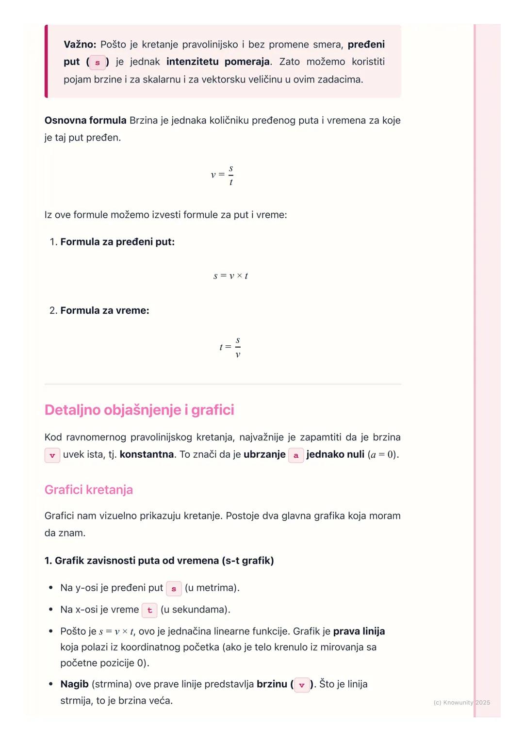 # Ravnomerno pravolinijsko
kretanje

Uvod u ravnomerno pravolinijsko kretanje

Ovo je najjednostavniji oblik kretanja. Telo se kreće ravnome