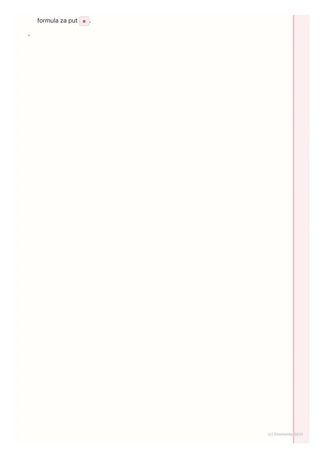 # Ravnomerno pravolinijsko
kretanje

Uvod u ravnomerno pravolinijsko kretanje

Ovo je najjednostavniji oblik kretanja. Telo se kreće ravnome