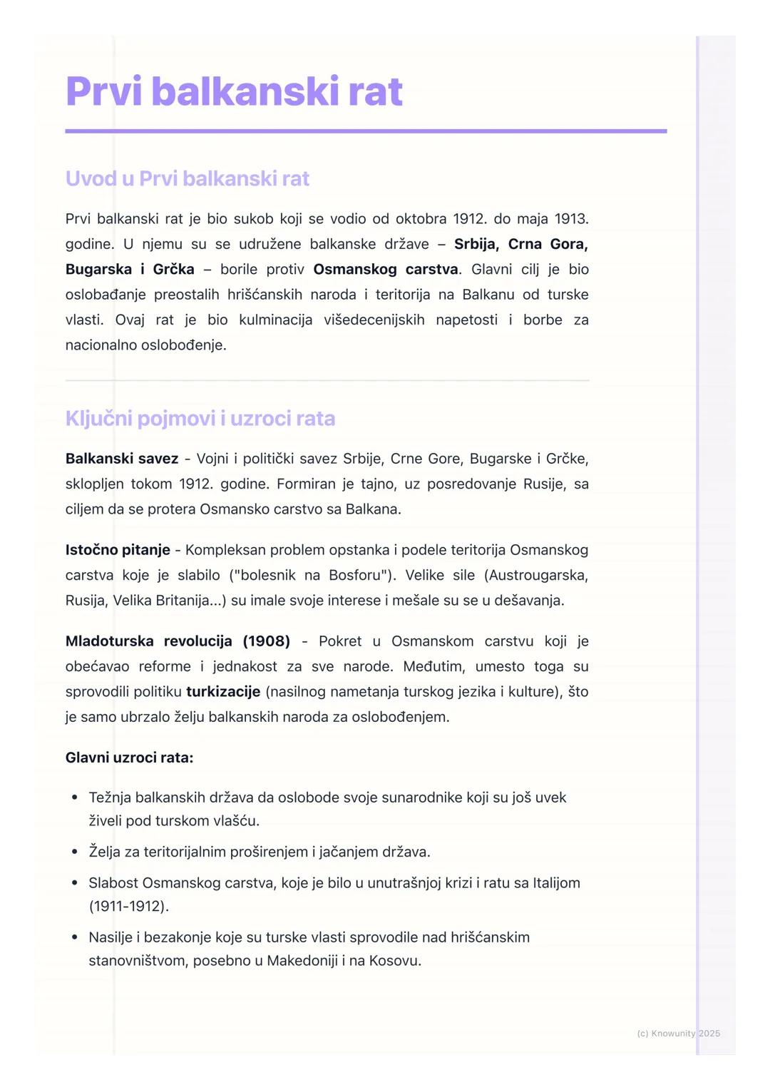 # Prvi balkanski rat

Uvod u Prvi balkanski rat

Prvi balkanski rat je bio sukob koji se vodio od oktobra 1912. do maja 1913.
godine. U njem