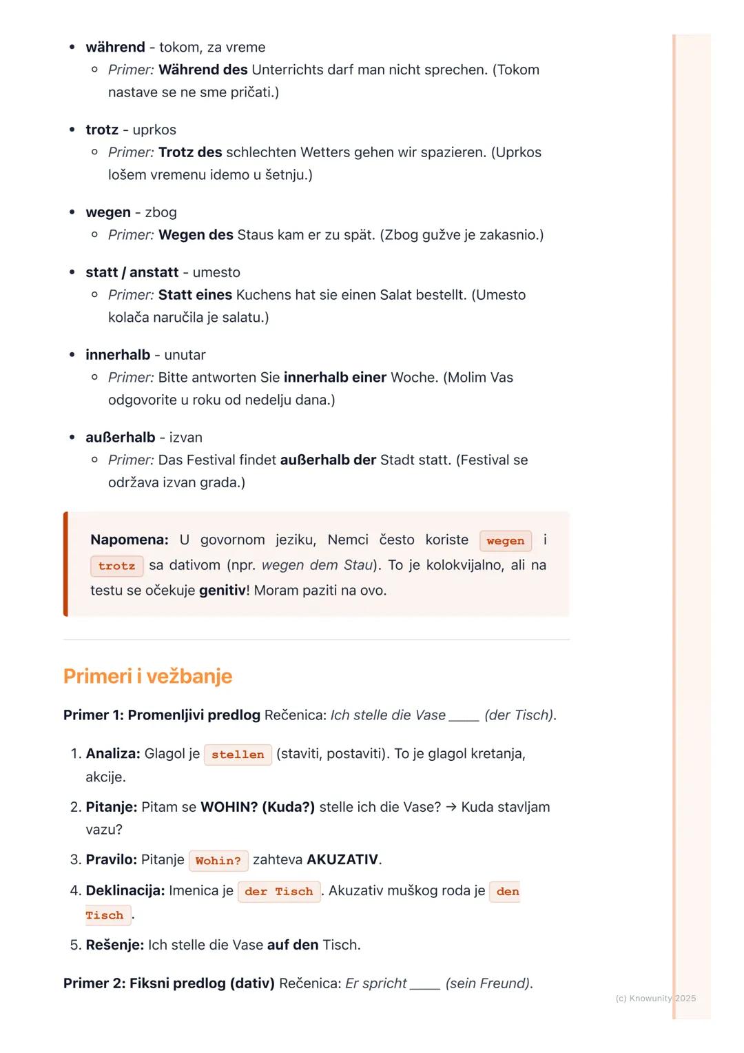 # Predlozi sa dativom,
akuzativom i genitivom

Uvod i pregled

Predlozi su ključni za povezivanje reči u rečenici i određivanje njihovog odn