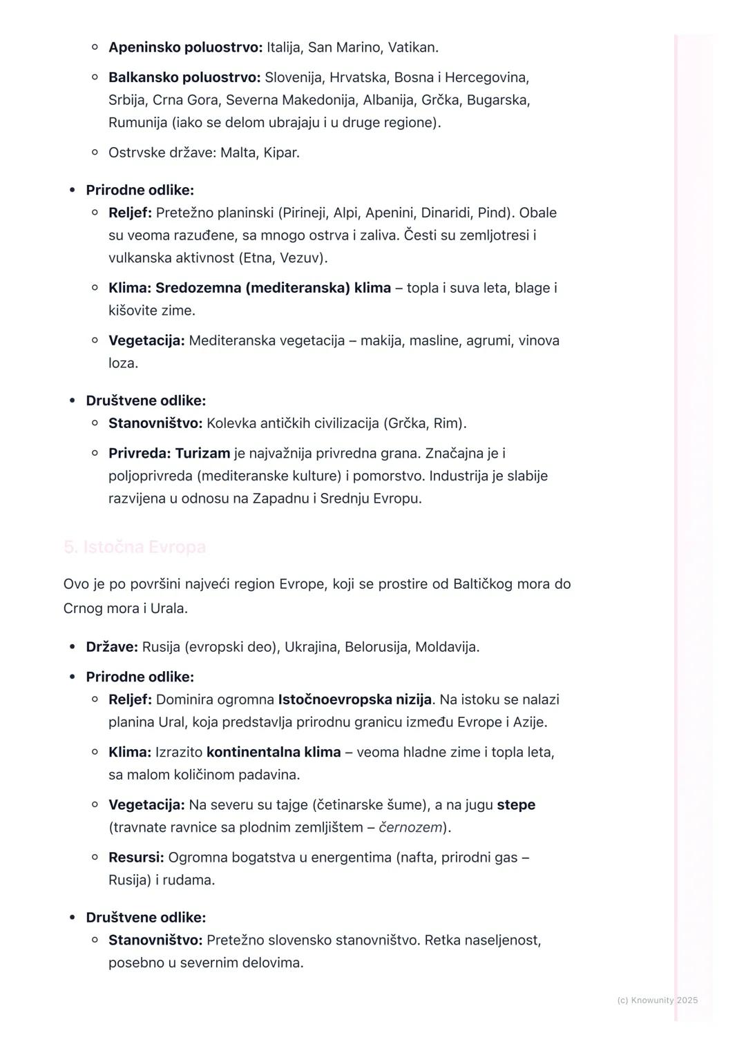 # Regioni Evrope

Uvod u regionalnu podelu Evrope

Evropa je kontinent sa velikom raznolikošću u pogledu prirode, stanovništva,
kulture i pr