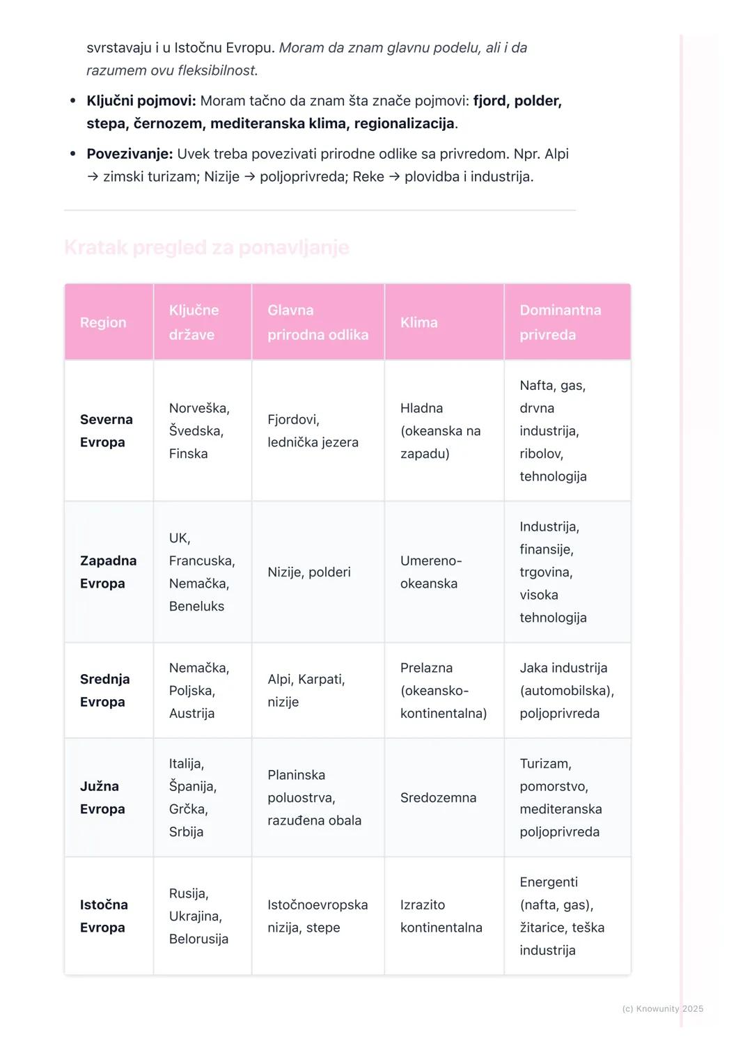 # Regioni Evrope

Uvod u regionalnu podelu Evrope

Evropa je kontinent sa velikom raznolikošću u pogledu prirode, stanovništva,
kulture i pr