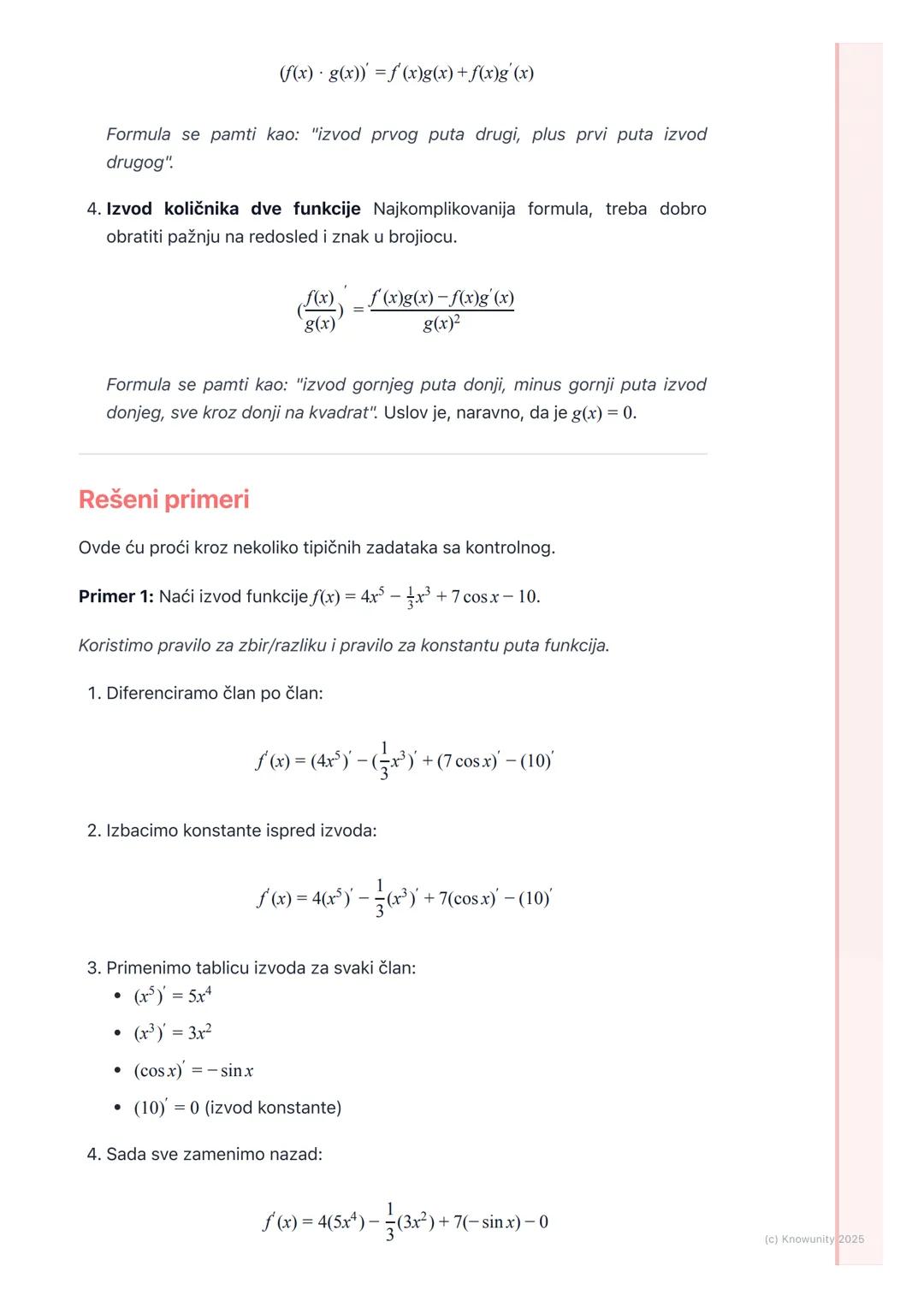 # Izvodi elementarnih funkcija

## Uvod u izvode elementarnih funkcija

Izvodi su jedan od fundamentalnih koncepata u diferencijalnom računu