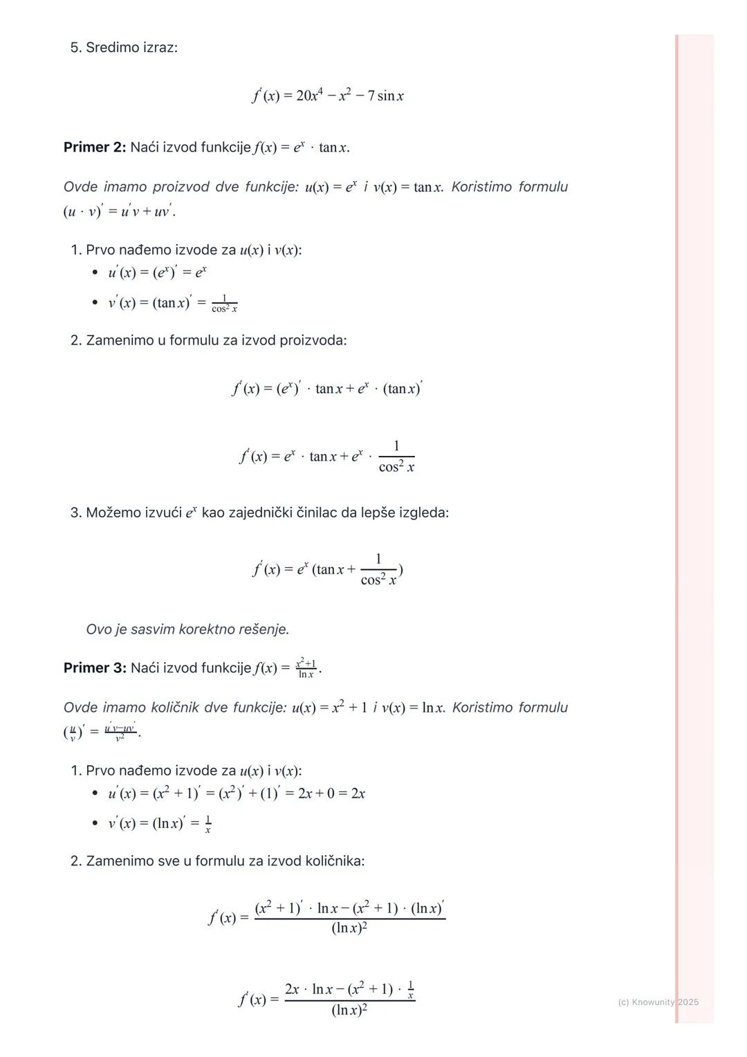 # Izvodi elementarnih funkcija

## Uvod u izvode elementarnih funkcija

Izvodi su jedan od fundamentalnih koncepata u diferencijalnom računu