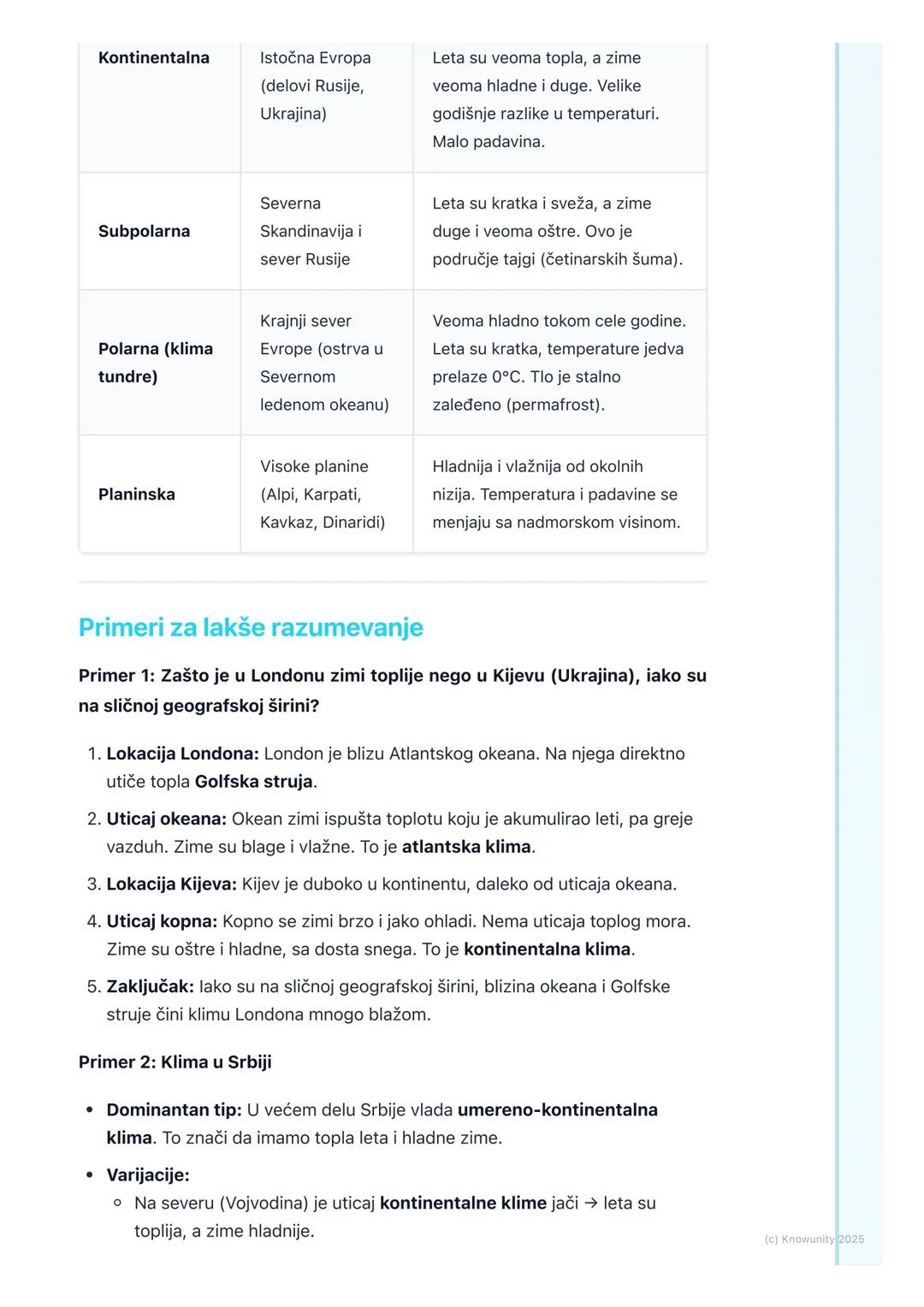 # Klima Evrope

## Uvod u klimu Evrope

Klima predstavlja prosečno stanje vremena na nekom području u dužem
vremenskom periodu (obično 30 go