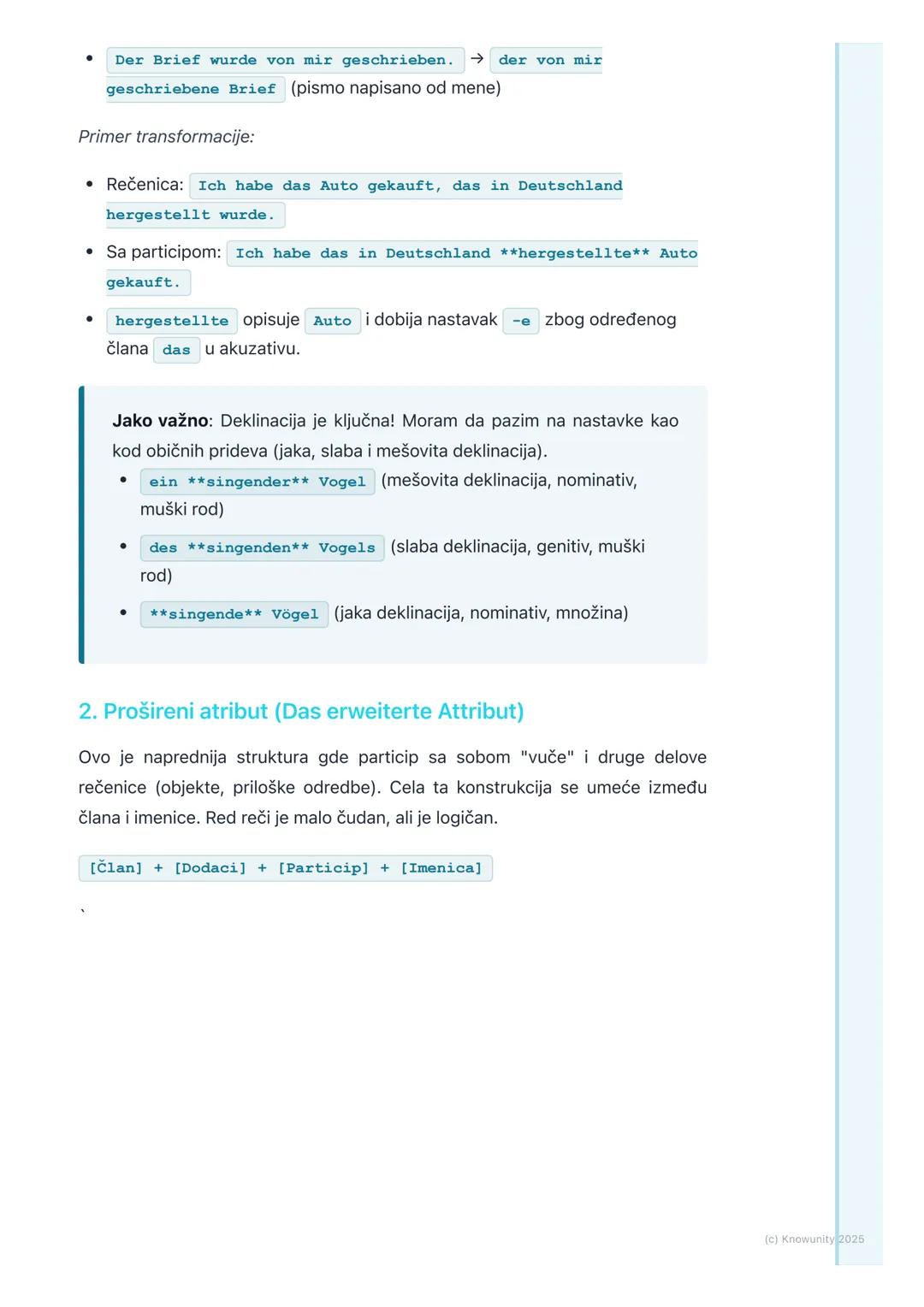 # Partizip I i II kao atributi i
prilozi

Uvod u participe kao atribute i priloge

Partizip I i Partizip II se ne koriste samo za građenje v