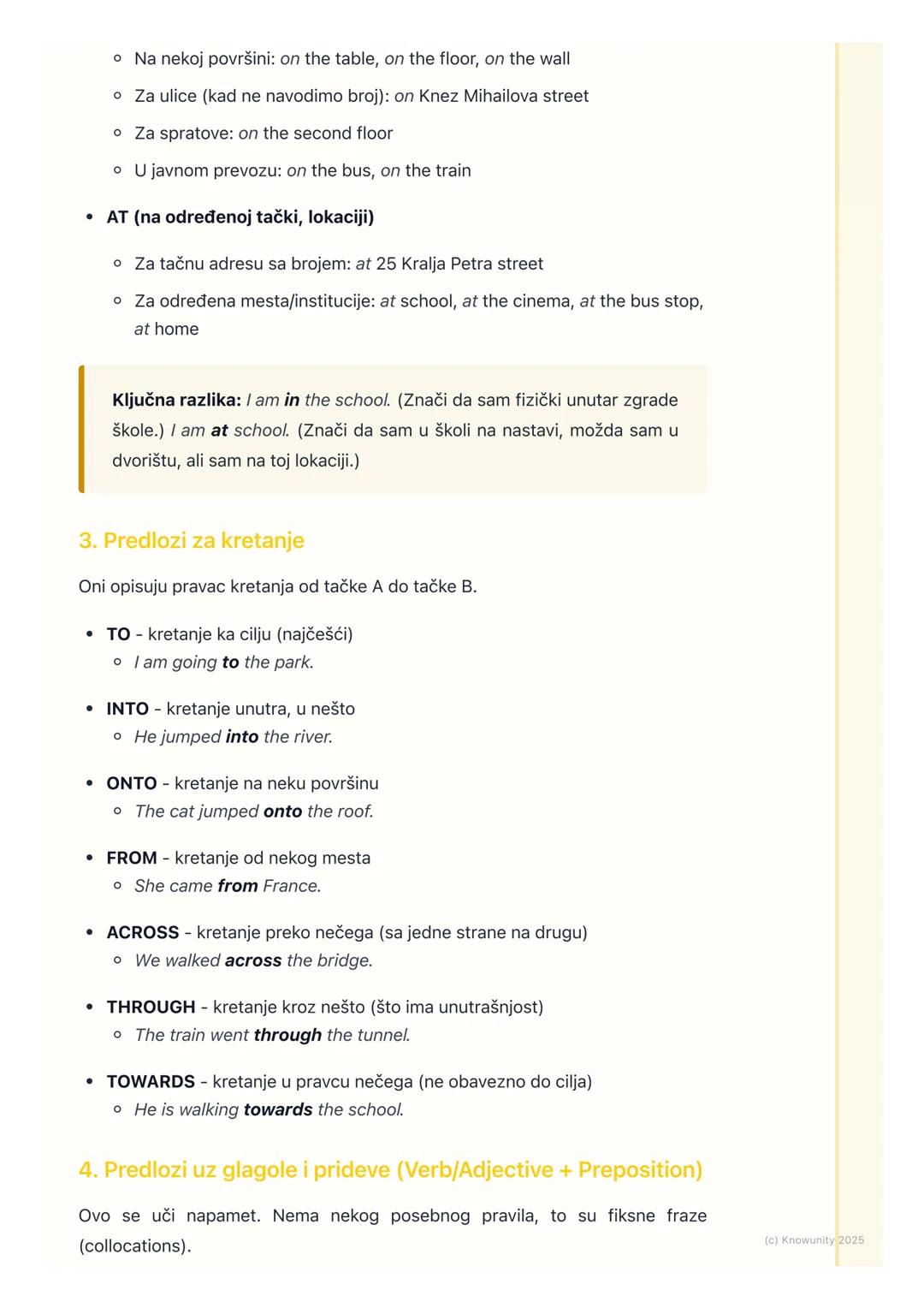 # Predlozi (Prepositions)

Predlozi (Prepositions) - Uvod

Predlozi su kratke reči (kao što su in, on, at, for, to, from) koje obično stoje
