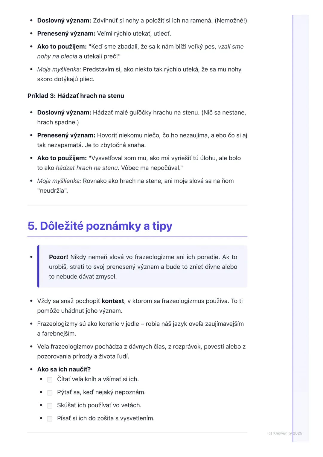 # Frazeologizmy

1. Prehľad a úvod

Ahojte! Dnes si píšem poznámky o frazeologizmoch. Je to super zaujímavá
časť slovenčiny, ktorá nám pomáh