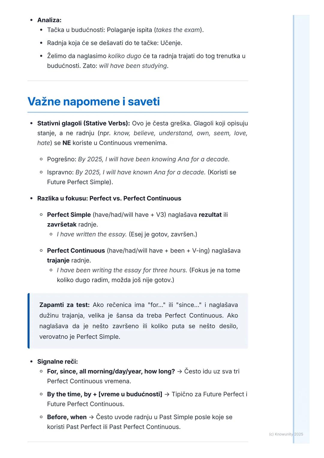 # Složena vremena i njihova
upotreba

Uvod u složena vremena

Ovo su vremena koja kombinuju "perfect" i "continuous" aspekte. Zovu se
još i 