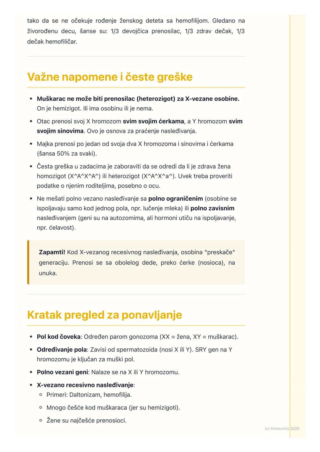 # Nasleđivanje pola i polno
vezane osobine

Uvod u nasleđivanje pola

Određivanje pola je fundamentalni biološki proces. Genetički mehanizmi