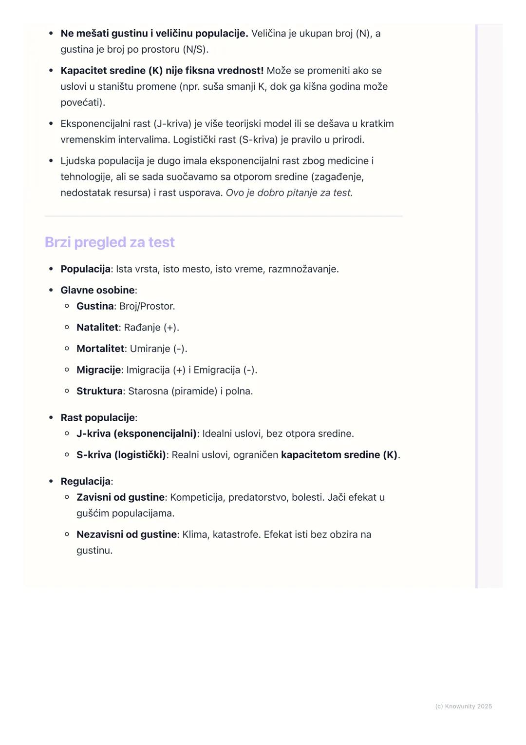 # Populacije

Uvod u populacije

Populacija je grupa jedinki iste vrste koje žive na istom prostoru u isto vreme
i koje su sposobne da se me