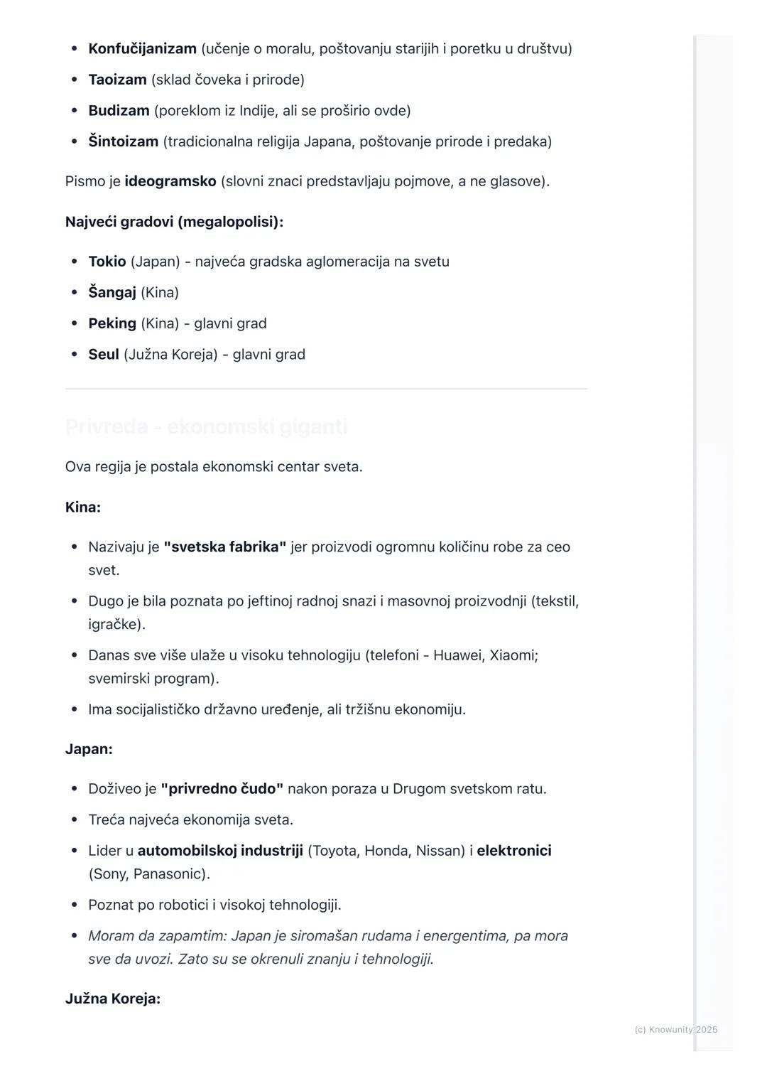 # Istočna Azija (Kina, Japan,
Koreja)

Uvod u Istočnu Aziju

Istočna Azija je jedna od najvažnijih regija sveta. Obuhvata Kinu, Japan,
Sever