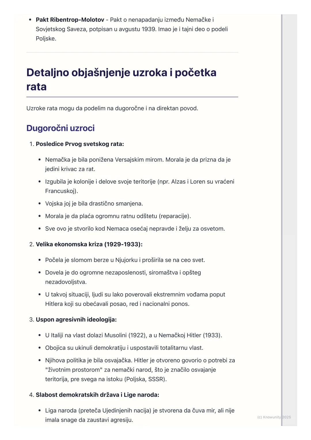 # Uzroci rata i početak rata u
Evropi

## Uzroci Drugog svetskog rata

Drugi svetski rat je bio najveći i najkrvaviji sukob u istoriji čoveč