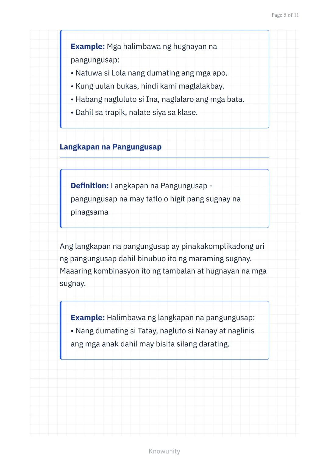 Wika at Estruktura ng Filipino: Balarila - Pangungusap at
Kayarian
Pag-aaral ng mga uri ng pangungusap at
kayarian nito sa wikang Filipino u