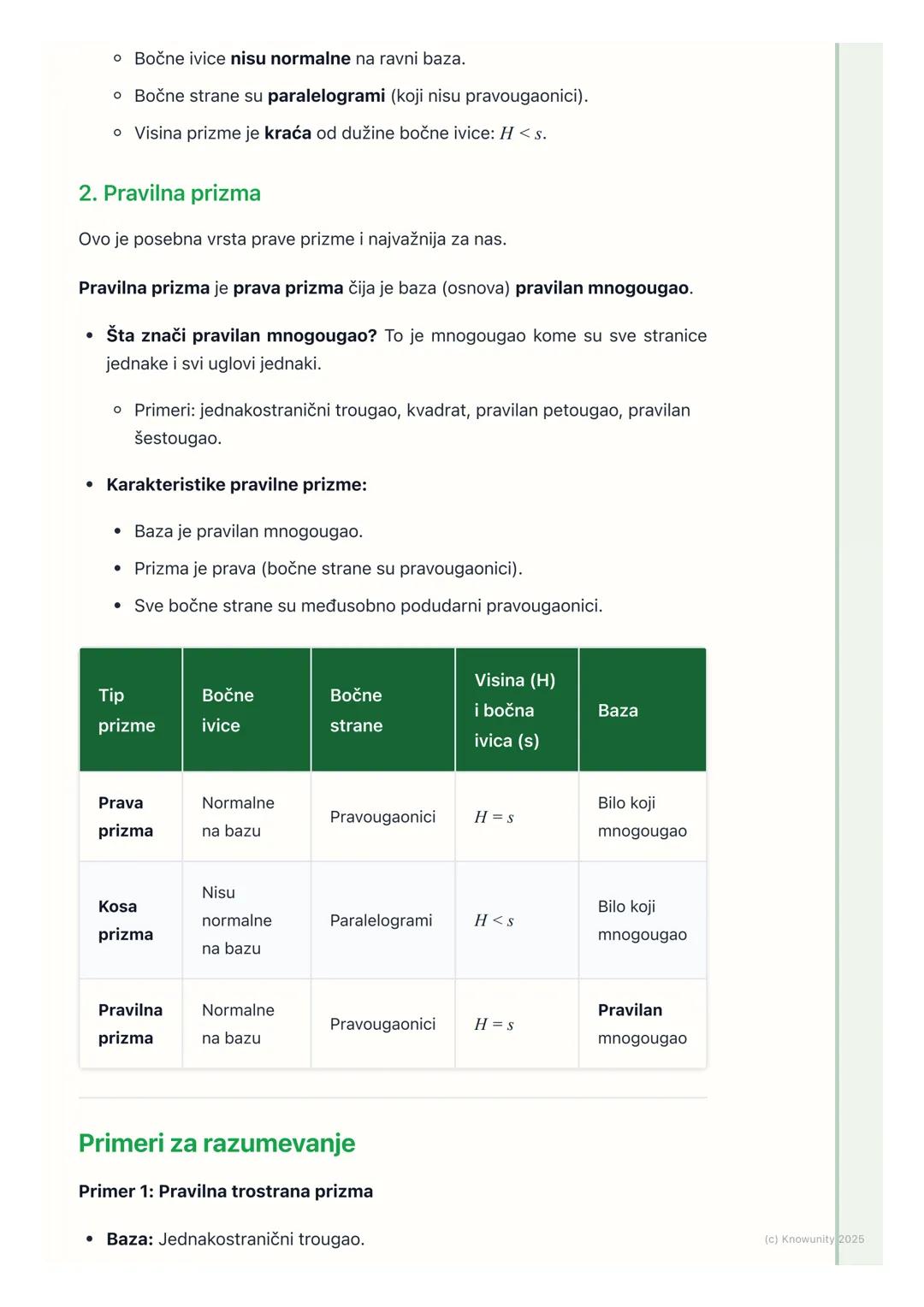 # Prizma

Šta je prizma?

Prizma je geometrijsko telo ograničeno sa dva podudarna i paralelna
mnogougla (koje zovemo baze ili osnove) i para