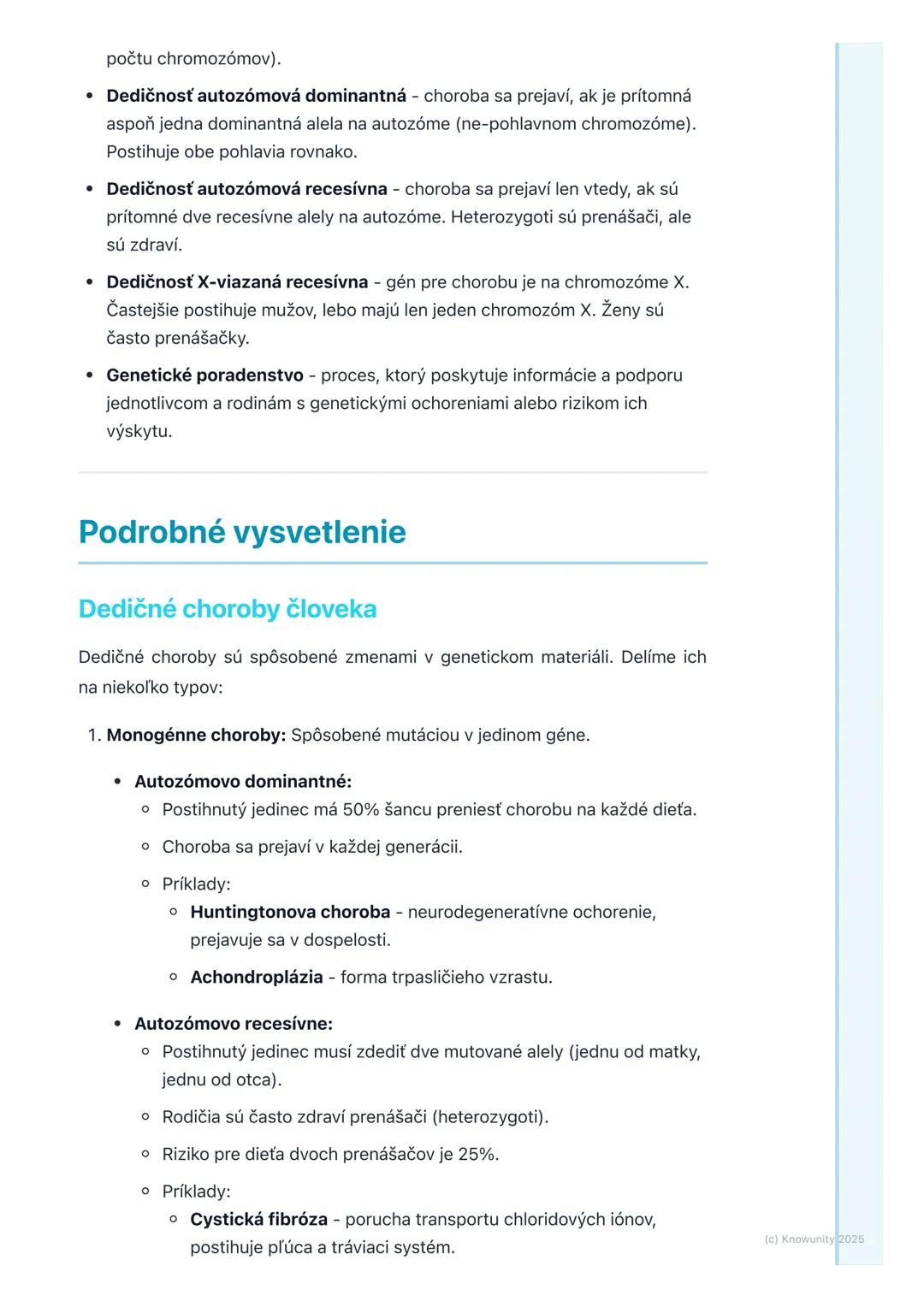 # Genetika človeka

Prehľad/Úvod

Genetika človeka je fascinujúca oblasť biológie, ktorá sa zaoberá štúdiom
dedičnosti u ľudí. Pomáha nám po