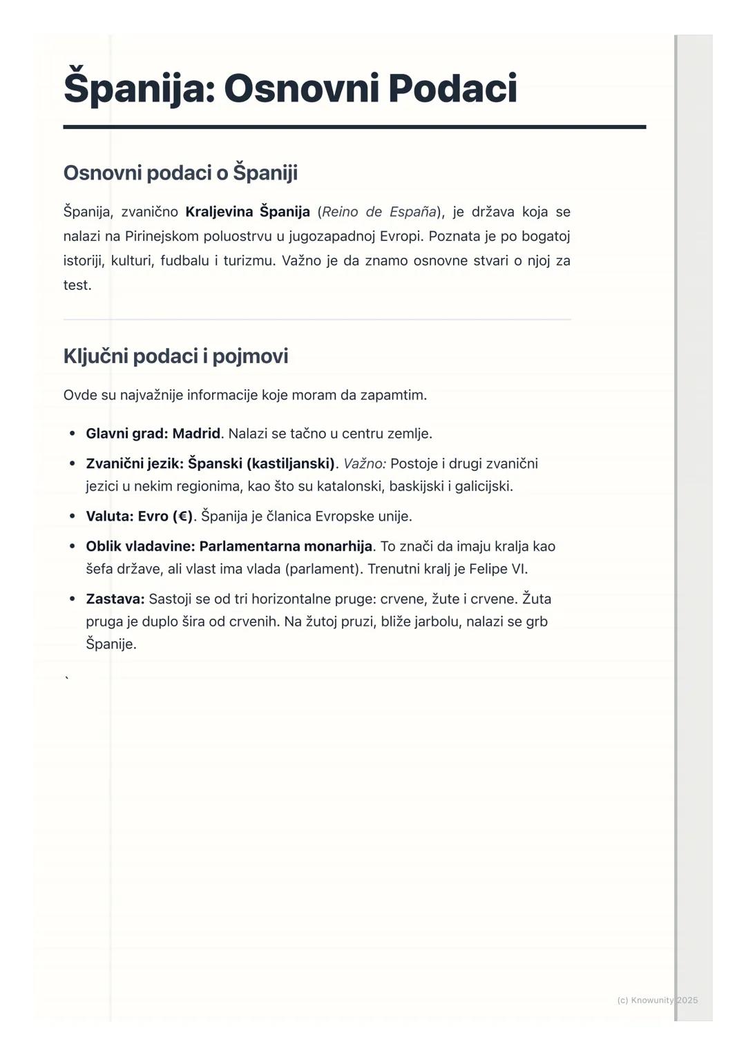 Španija: Osnovni Podaci