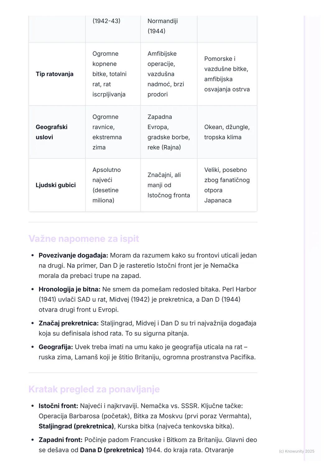 # Glavni frontovi i ključne bitke

Uvodni pregled frontova

Drugi svetski rat je bio globalni sukob, što znači da su se borbe vodile na
više