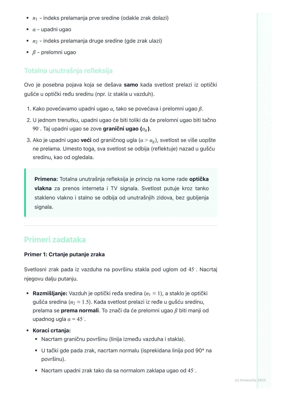 # Prelamanje svetlosti
(refrakcija)

Uvod u prelamanje svetlosti

Prelamanje svetlosti, ili refrakcija, je pojava kada svetlosni zrak menja 