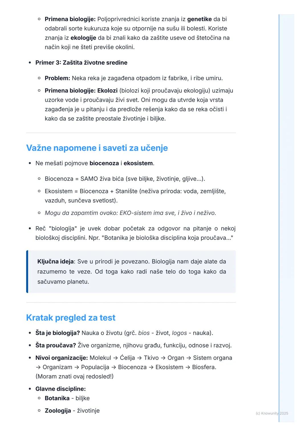 # Šta je biologija?

Uvod u biologiju

Biologija je prirodna nauka koja proučava život i žive organizme. Ime potiče
od dve grčke reči: bios 