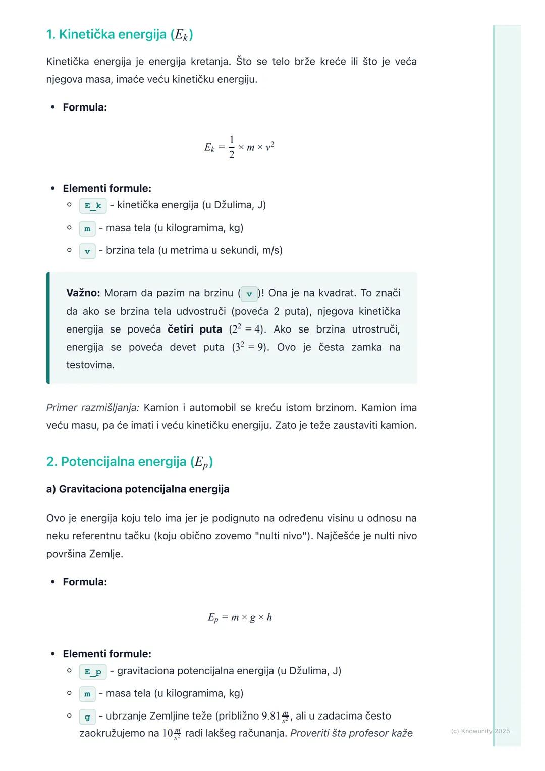 # Mehanička energija –
kinetička i potencijalna

Uvod u mehaničku energiju

Mehanička energija je zbir kinetičke i potencijalne energije tel