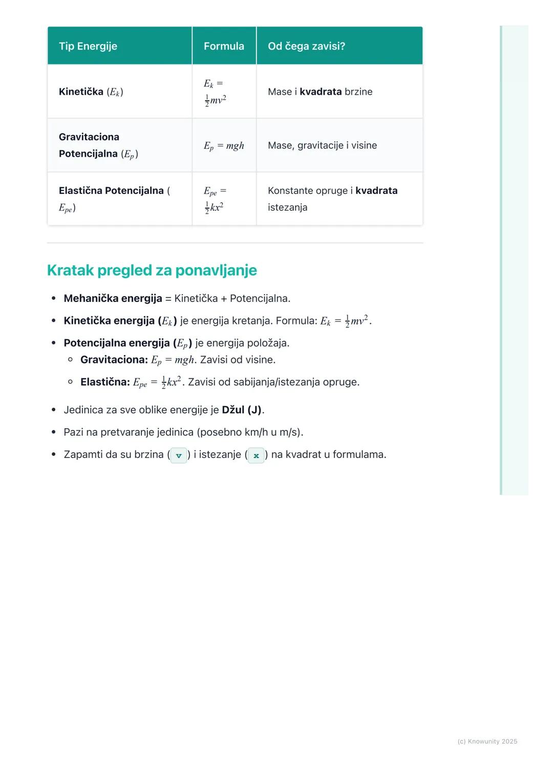 # Mehanička energija –
kinetička i potencijalna

Uvod u mehaničku energiju

Mehanička energija je zbir kinetičke i potencijalne energije tel