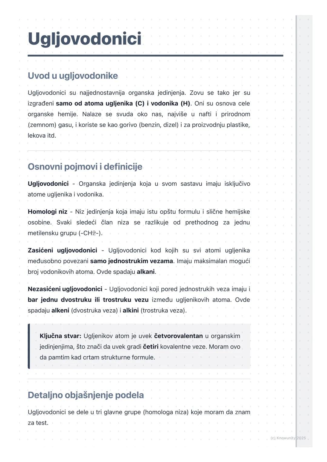 Osnove Ugljovodonika: Alkani, Alkeni, i Alkini