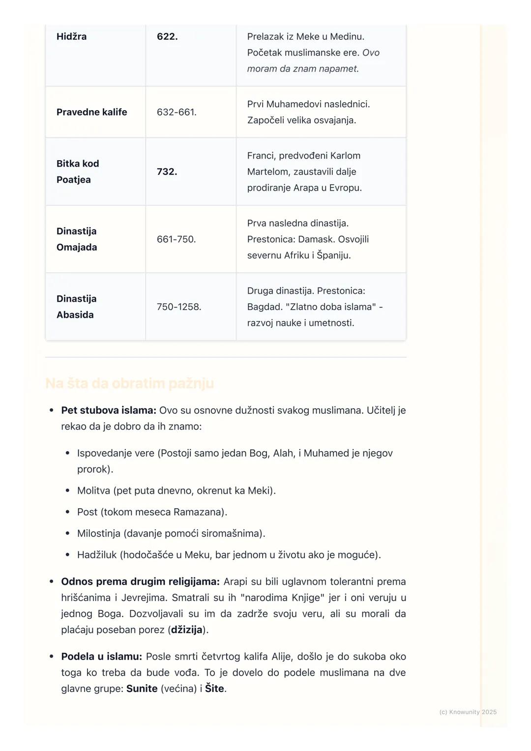 # Nastanak islama i Arapska
osvajanja

Uvod u nastanak islama

Na Arabijskom poluostrvu, gde je uglavnom pustinja, živela su arapska
plemena