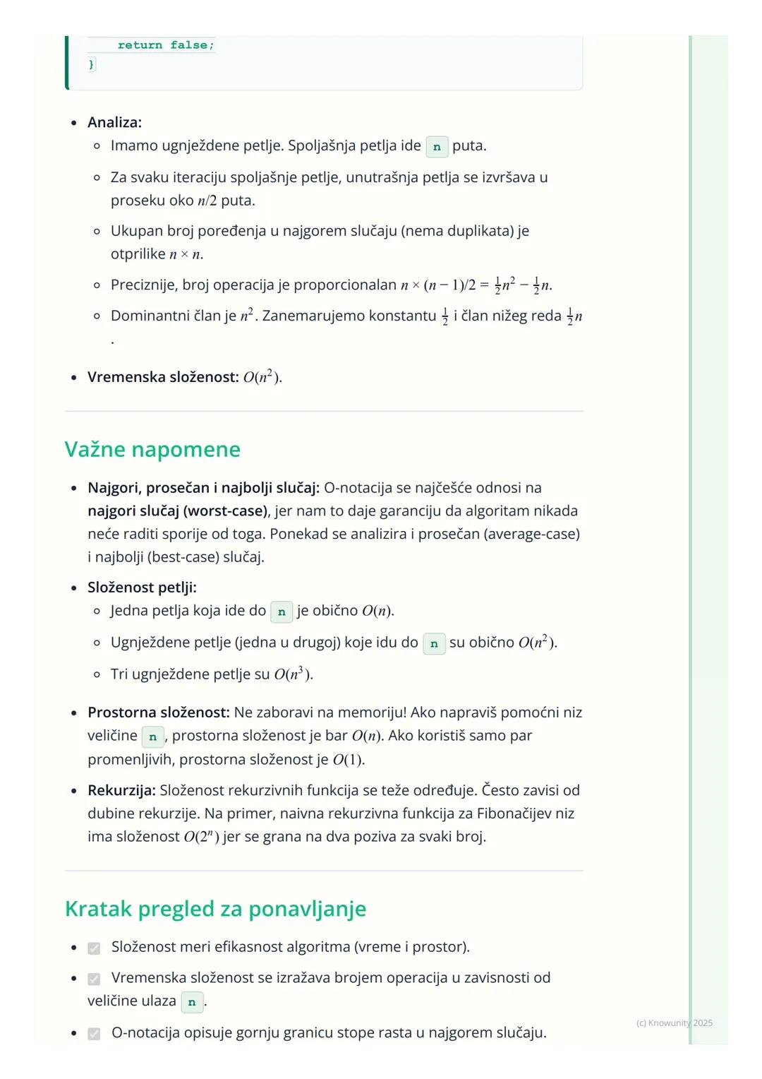 # Složenost algoritama

Uvod u složenost algoritama

Kada rešavamo neki problem programiranjem, često postoji više različitih
algoritama koj