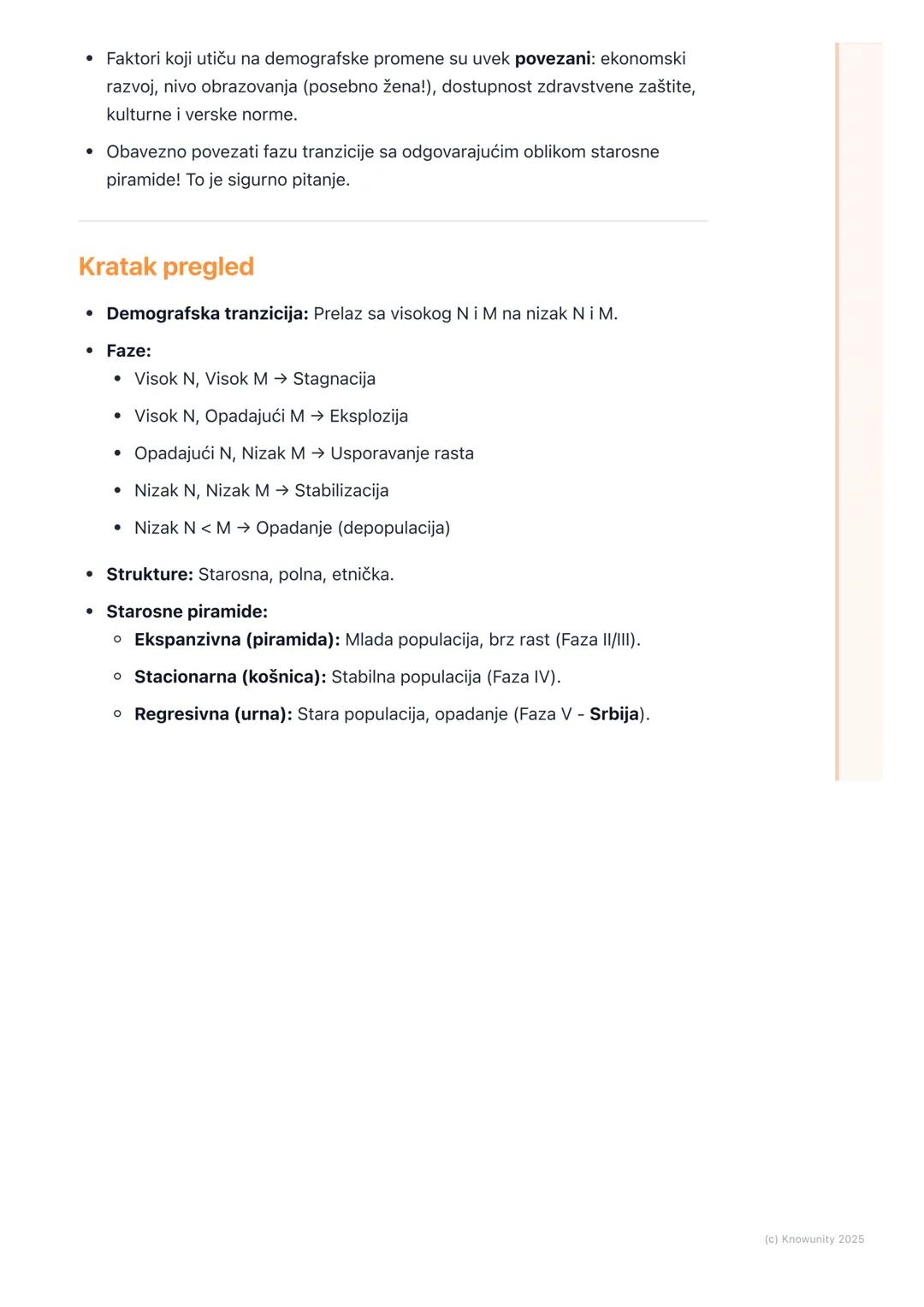 # Demografska tranzicija i
struktura stanovništva

Demografska tranzicija

Demografska tranzicija je model koji opisuje istorijske promene u