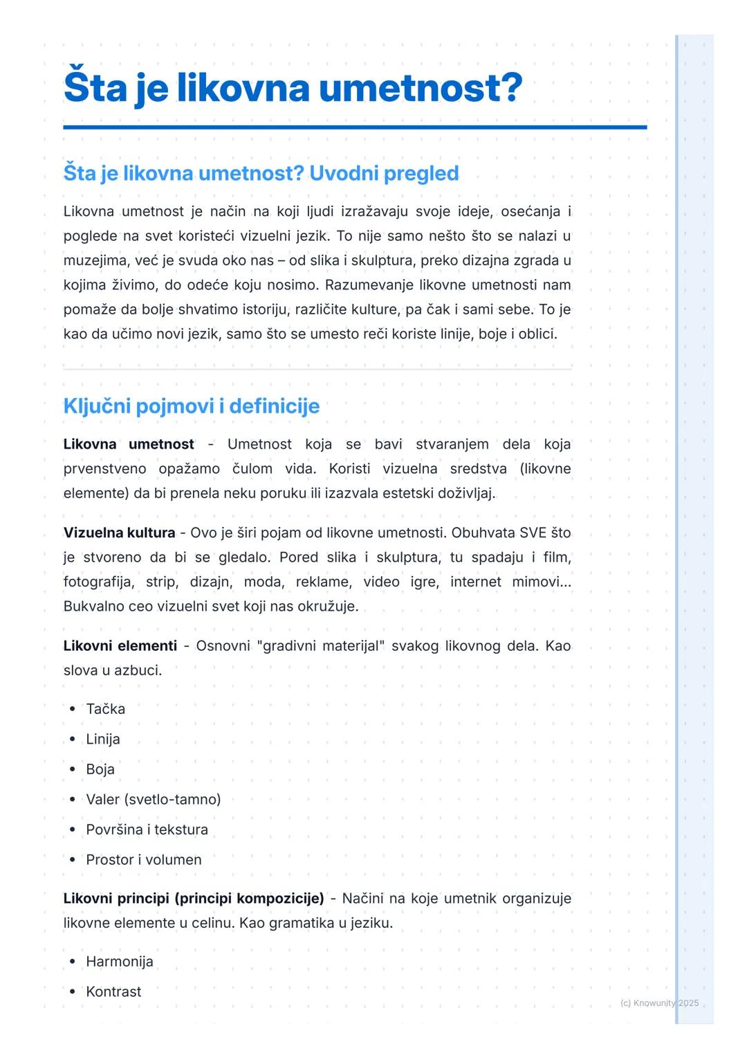 Šta je likovna umetnost?