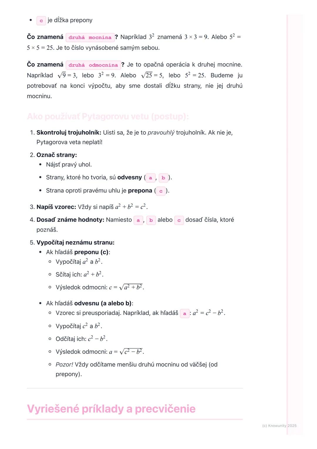 # Pytagorova veta a jej použitie

Úvod do Pytagorovej vety

Pytagorova veta je super dôležitá vec v matematike, hlavne v geometrii.
Pomáha n