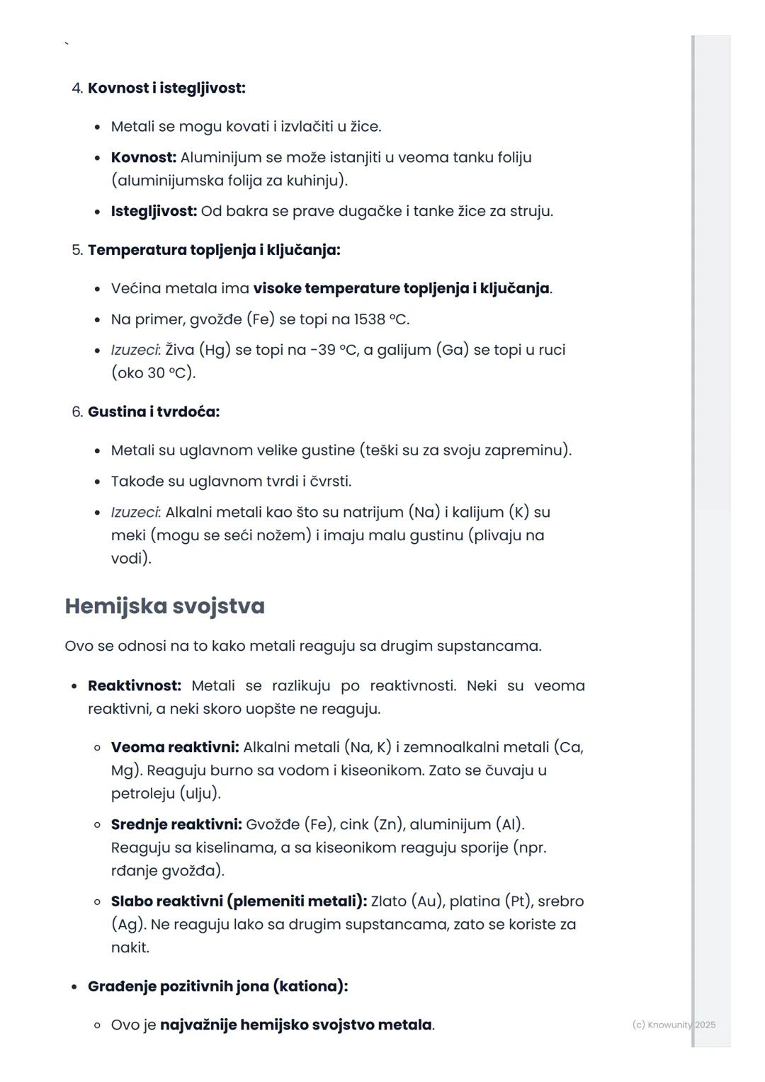 # Opšte karakteristike metala

Opšte karakteristike metala

Metali su velika grupa elemenata koje srećemo svaki dan. Nalaze se na
levoj stra