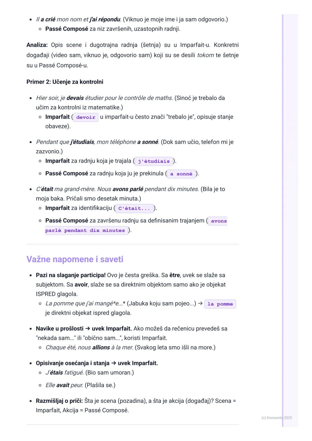 # Prošlo vreme (Passé Composé i
Imparfait)

Prošlo vreme: Passé Composé i Imparfait

Ovo je ključno za pričanje priča i opisivanje događaja 