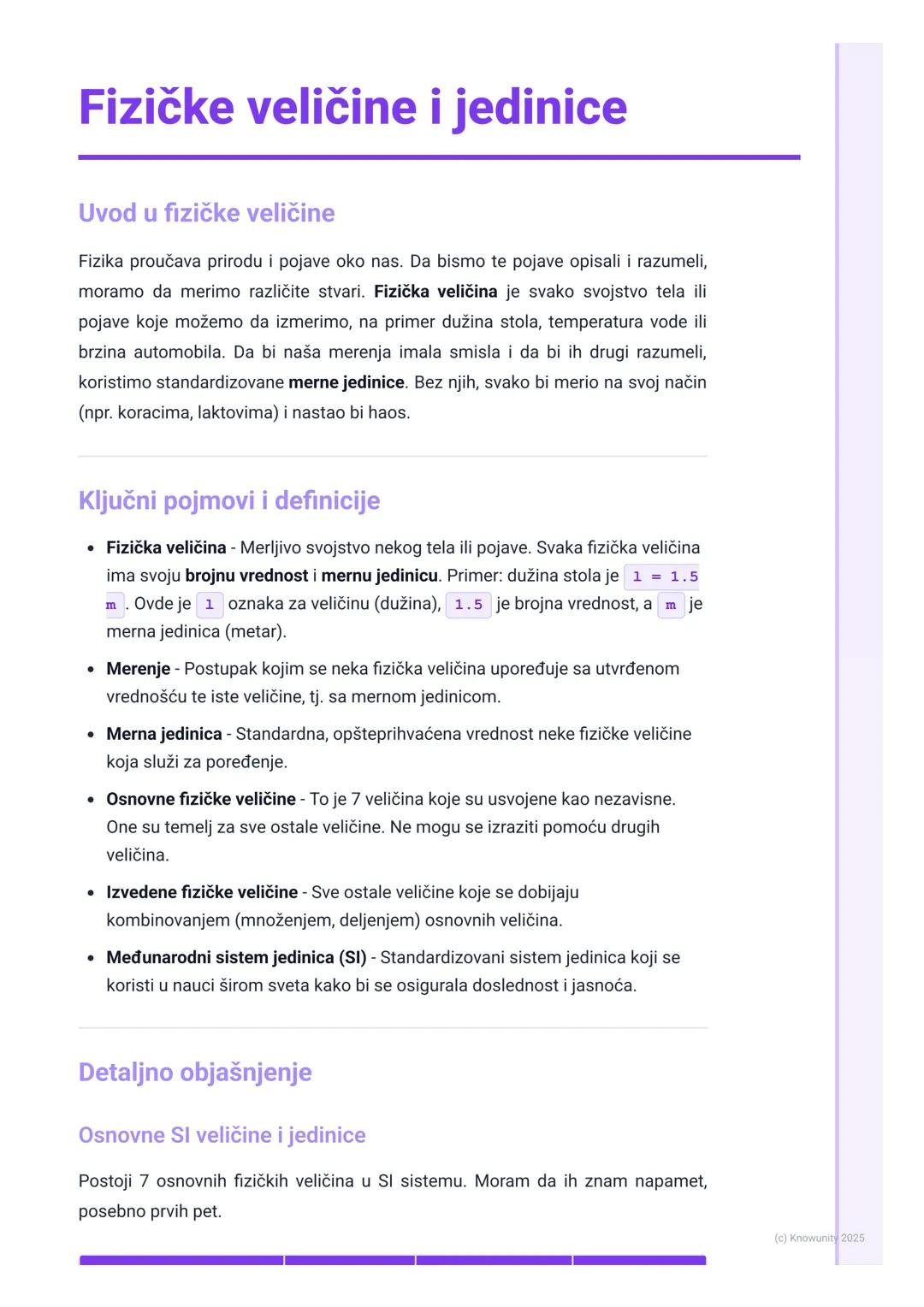 # Fizičke veličine i jedinice

Uvod u fizičke veličine

Fizika proučava prirodu i pojave oko nas. Da bismo te pojave opisali i razumeli,
mor