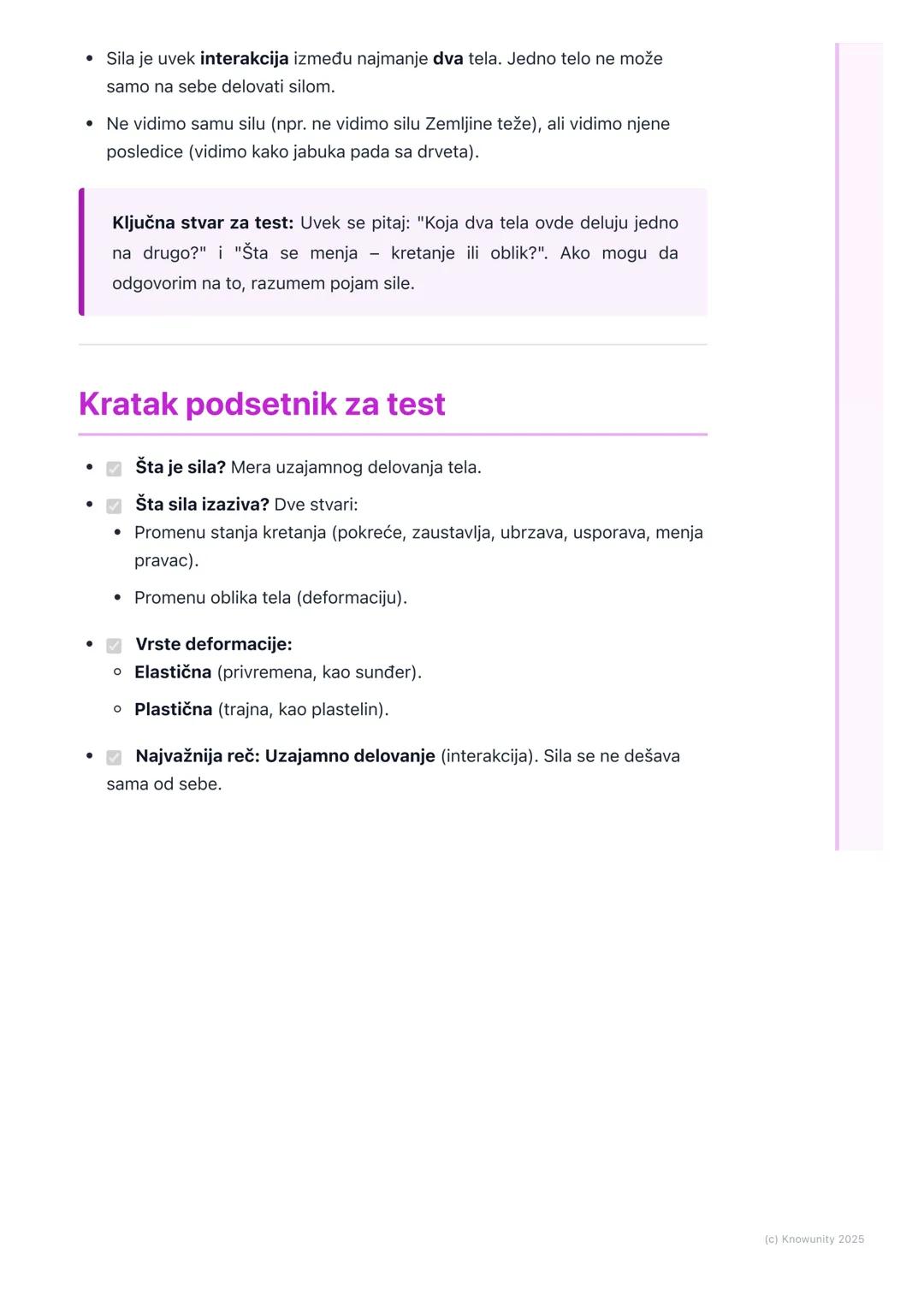 # Pojam sile

## Uvod u pojam sile

Sila je nešto sa čime se srećemo svaki dan. Kad god gurnemo, povučemo,
podignemo, šutnemo ili stisnemo n