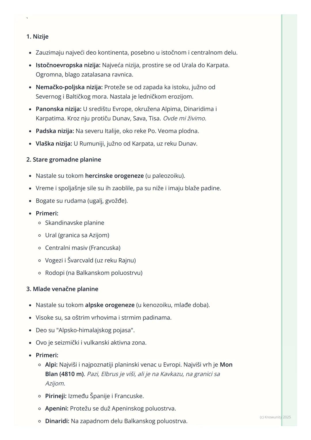 # Prirodne odlike Evrope

Uvodne napomene o Evropi

Evropa je geografski gledano poluostrvo Azije (zajedno čine Evroaziju). lako je
drugi na