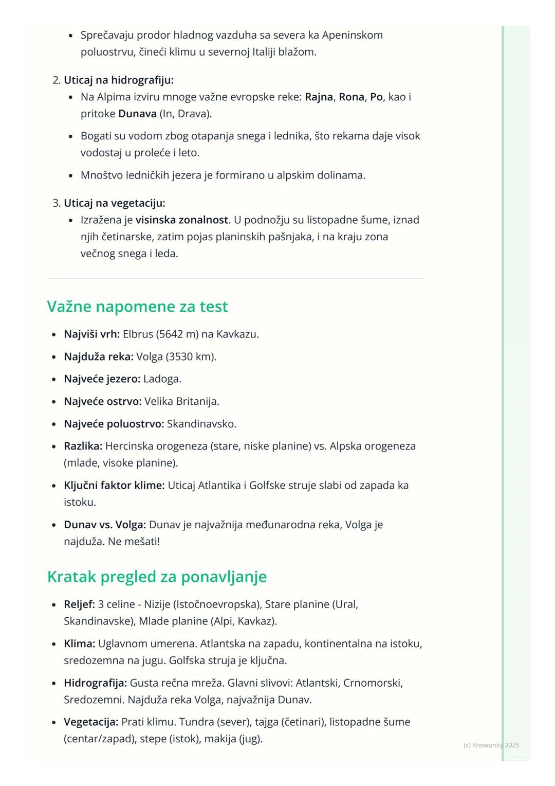 # Prirodne odlike Evrope

Uvodne napomene o Evropi

Evropa je geografski gledano poluostrvo Azije (zajedno čine Evroaziju). lako je
drugi na