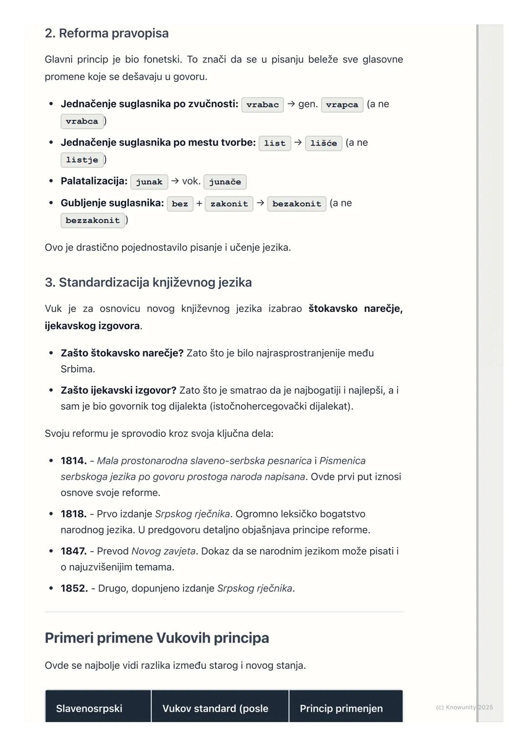 # Vukova reforma i
# standardizacija jezika

Uvodni deo i značaj reforme

Vukova reforma jezika i pravopisa predstavlja najznačajniju prekre