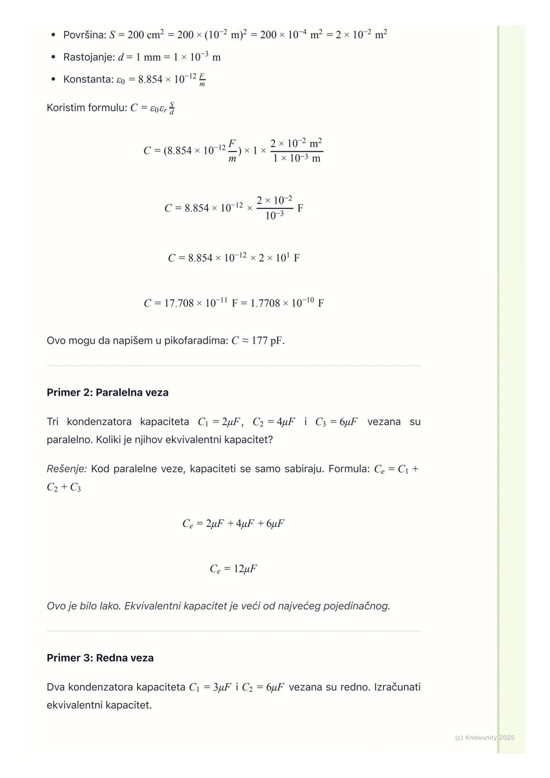 # Kondenzatori i Kapacitet

Uvod u kondenzatore

Kondenzatori su elektronske komponente čija je osnovna funkcija da skladište
električnu ene