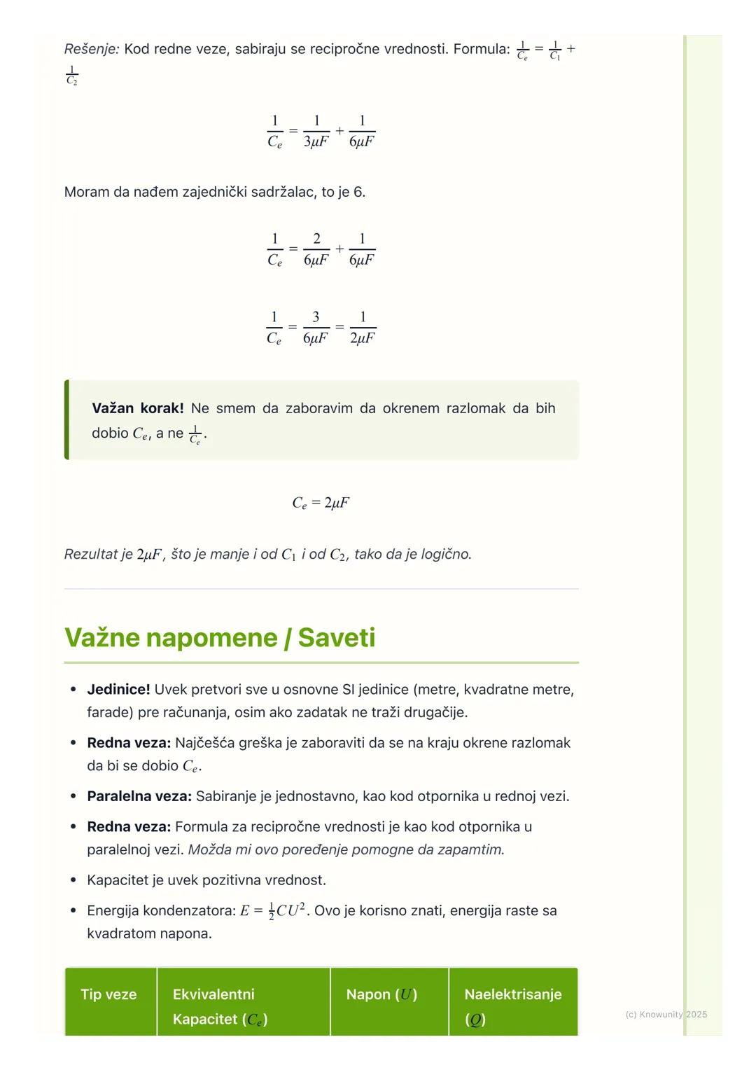 # Kondenzatori i Kapacitet

Uvod u kondenzatore

Kondenzatori su elektronske komponente čija je osnovna funkcija da skladište
električnu ene