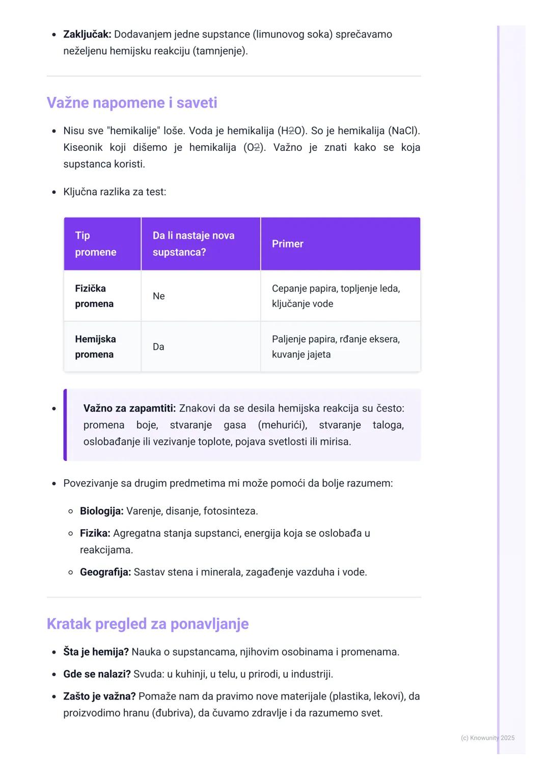 # Značaj hemije

Uvod - zašto je hemija važna?

Hemija je svuda oko nas, ne samo u laboratoriji sa epruvetama. To je nauka koja
proučava od 