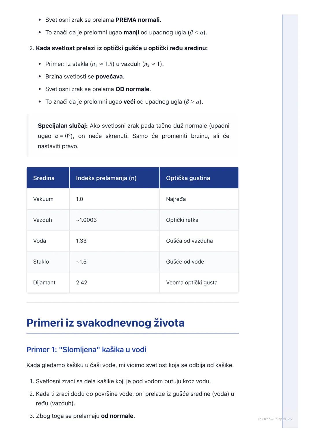 # Prelamanje svetlosti
(refrakcija)

Uvod u prelamanje svetlosti

Prelamanje svetlosti, ili refrakcija, je pojava koju vidimo svaki dan. Na 