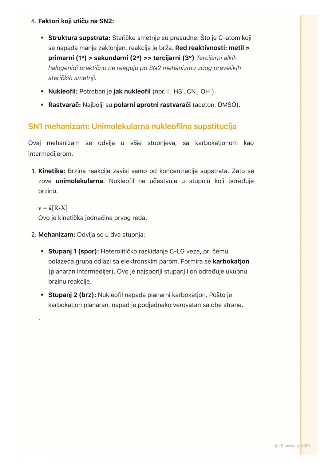 # Mehanizmi nukleofilne
supstitucije (SN1 i SN2)

Uvod u nukleofilnu supstituciju

Nukleofilna supstitucija je jedna od najvažnijih reakcija